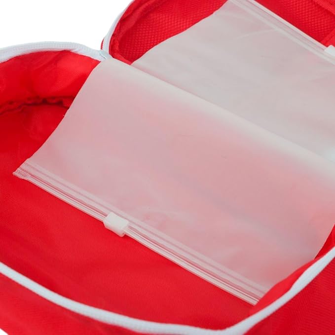 First Aid Bag First Aid Kit Empty Medical Storage Bag Red Trauma Bag - Image 8