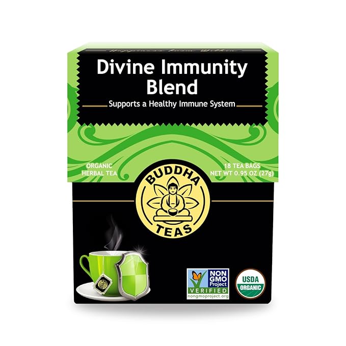 Buddha Teas - Organic Divine Immunity Blend - Herbal Tea - by BuddhaTeas
