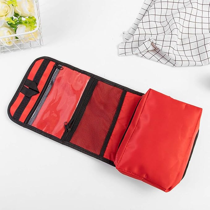 First Aid Bag First Aid Kit Empty Medical Storage Bag Red Trauma Bag - Image 3