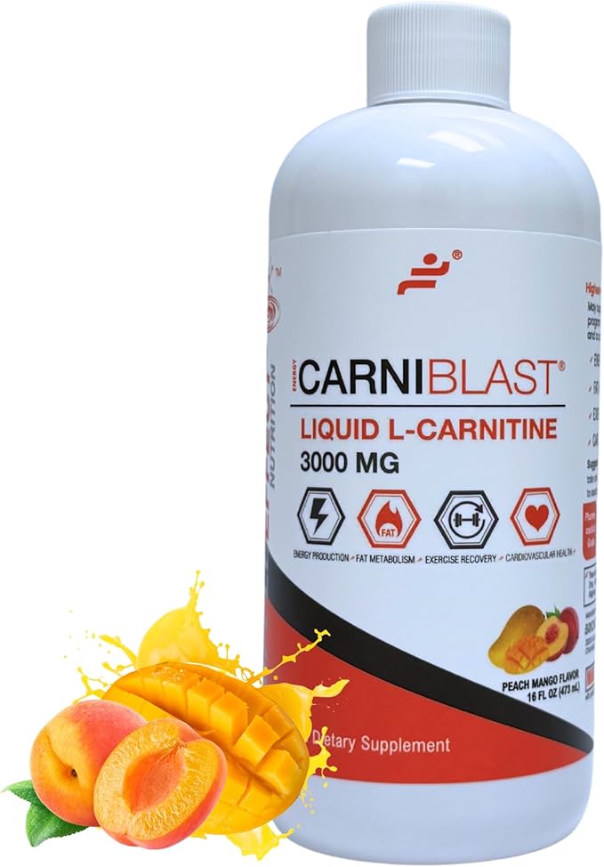 Bricker Labs CARNIBLAST Liquid L-Carnitine 3000mg Carnipure® Sports Nutrition by GiveyourTimemoreLife