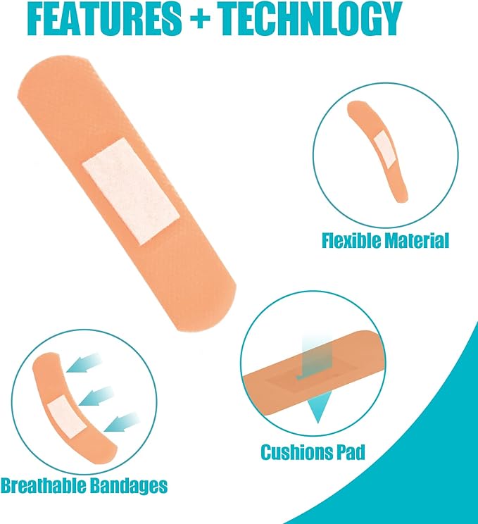 Lounsweer 720 Pcs Assorted Bandage Bulk Variety Pack Flexible Adhesive - Image 4