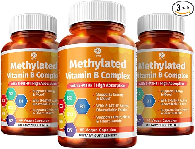1 Body Vitamin B Complex 3 Pack – Bioavailable B Vitamins by 1Body