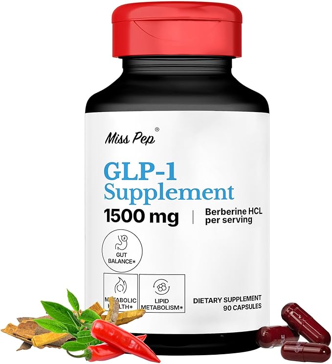 GLP-1 Supplement – High Potency Berberine HCl 1500mg by MISSPEP