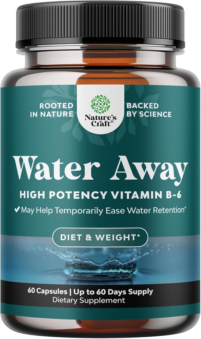 Water Away Herbal Diuretic Pills High Strength by NaturesCraft