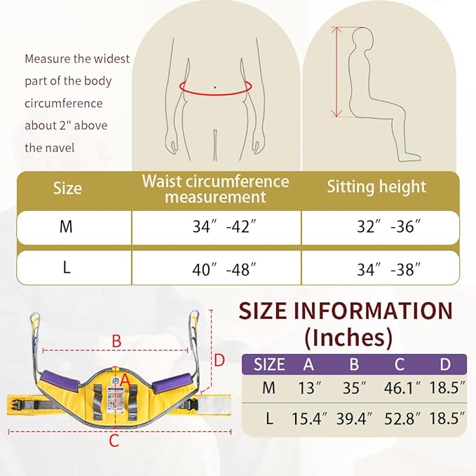Sit to Stand Lift Patient Aid Padded Sling and Stand Assist - Image 4