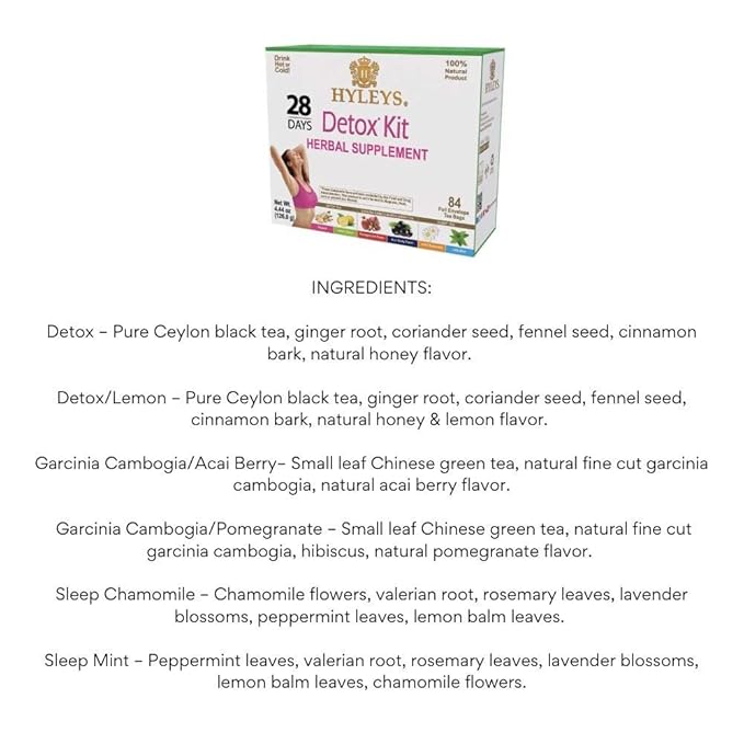 Hyleys Detox Tea for Cleanse – 28 Day Detox Kit - Image 8