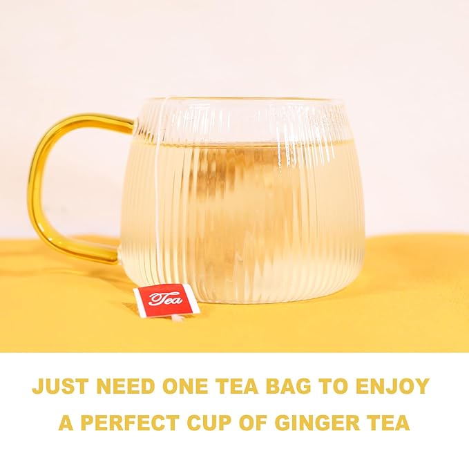 TEARELAE - Ginger Tea Bags, Soothing & Spicy - Non-GMO - Caffeine-free - Aid - Image 4