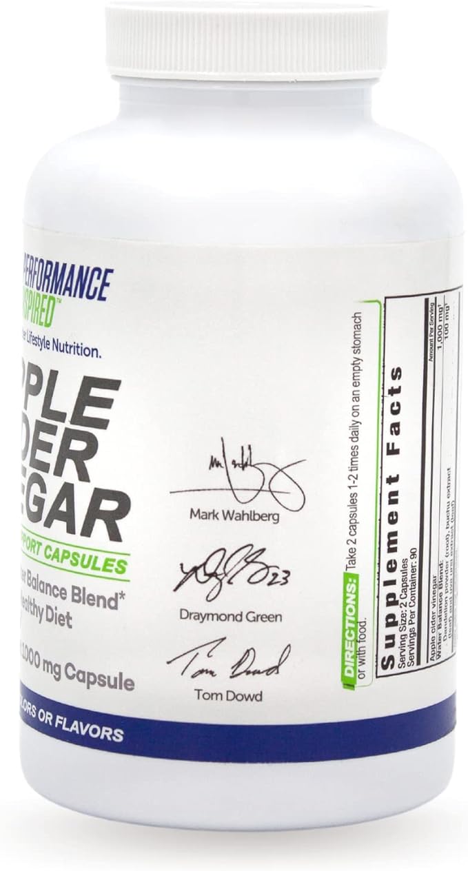 Performance Inspired Nutrition Apple Cider Vinegar Capsules – 1000mg – Supports - Image 2