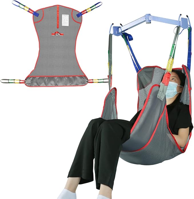 Universal Full Body Patient Lift Sling, Mesh U-Shape Transfer Sling by EZAssistive