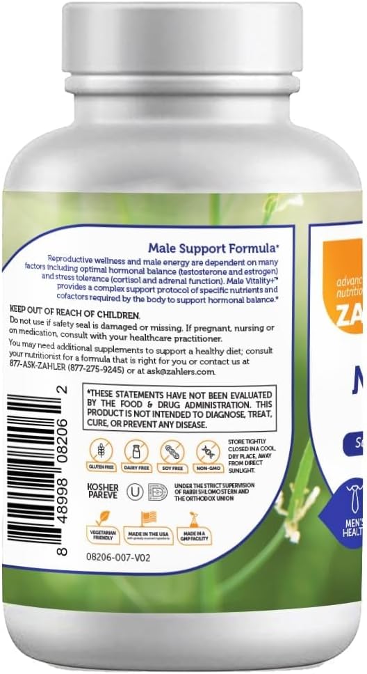 Zahler Male Vitality+ and Fertility Supplements, Male Formula Supporting Energy - Image 3