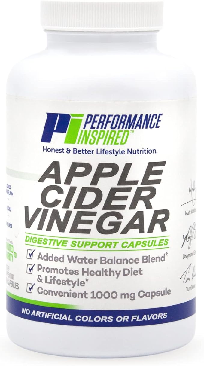 Performance Inspired Nutrition Apple Cider Vinegar Capsules – 1000mg – Supports by PerformanceInspiredNutrition