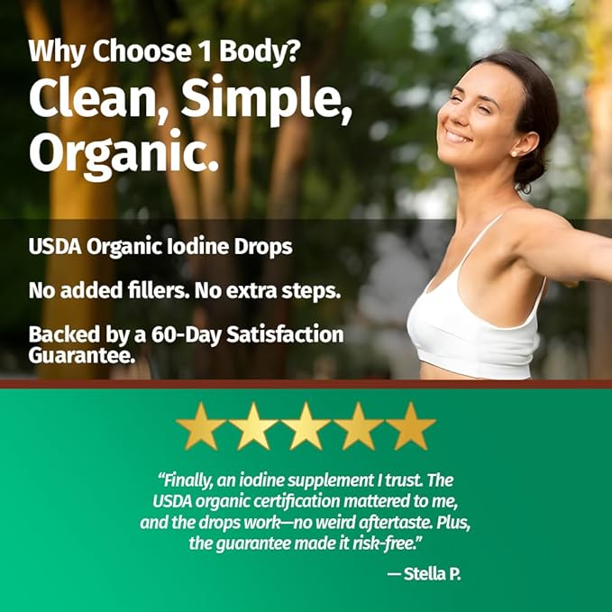 1 Body Iodine Liquid Drops – Potassium Iodide Drops – Organic Iodine Supplement - Image 7