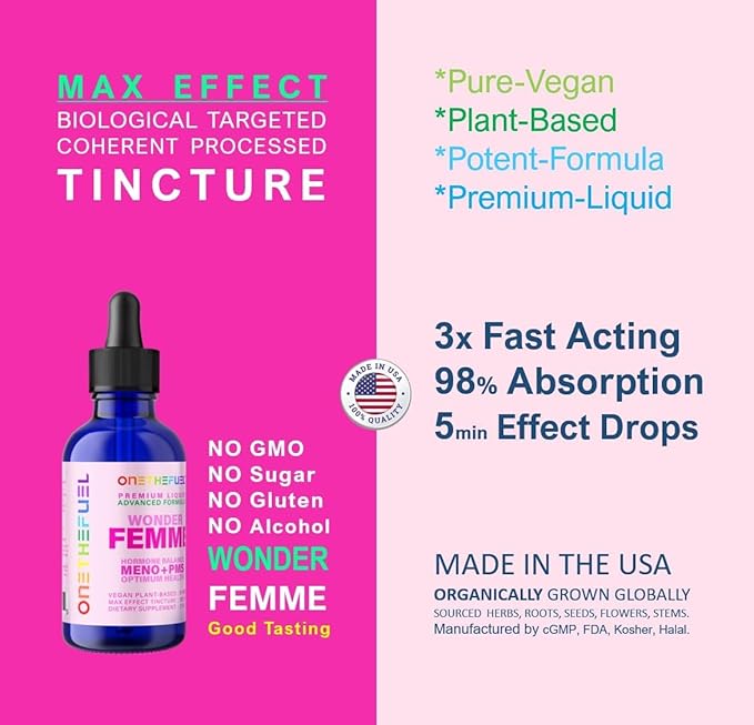 Wonder Femme Plant-Based Hormone Balance Menopause Hot Flashes Relief Support - Image 5
