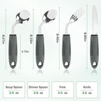 Adaptive Utensils for Elderly 4 Piece, 45°Angled Parkinsons Utensils for Elderly - Image 6