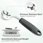 Adaptive Utensils for Elderly 4 Piece, 2.9 oz Weighted Silverware for Hand - Image 5