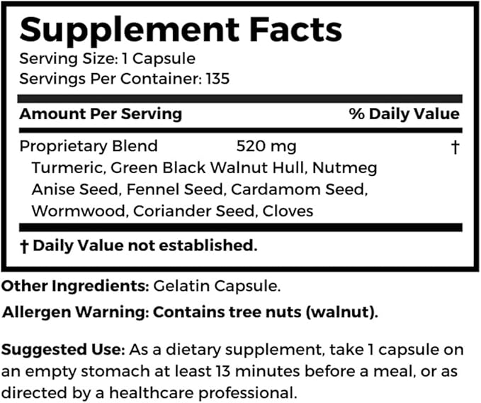 Dr Clark Store para-Zap – 520mg, 135 Capsules, Supports Digestive Health & Gut - Image 3