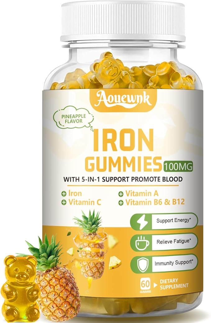 1 Pack 100MG Iron Supplements Gummies by Unknown