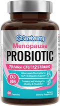 Menopause Probiotic Supplement for Women, 70 Billion CFU, by Surebounty
