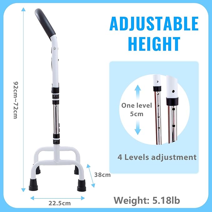 Walking Cane, Body Recovery Aid Tool, Enhanced Stability and Anti-Slip - Image 3