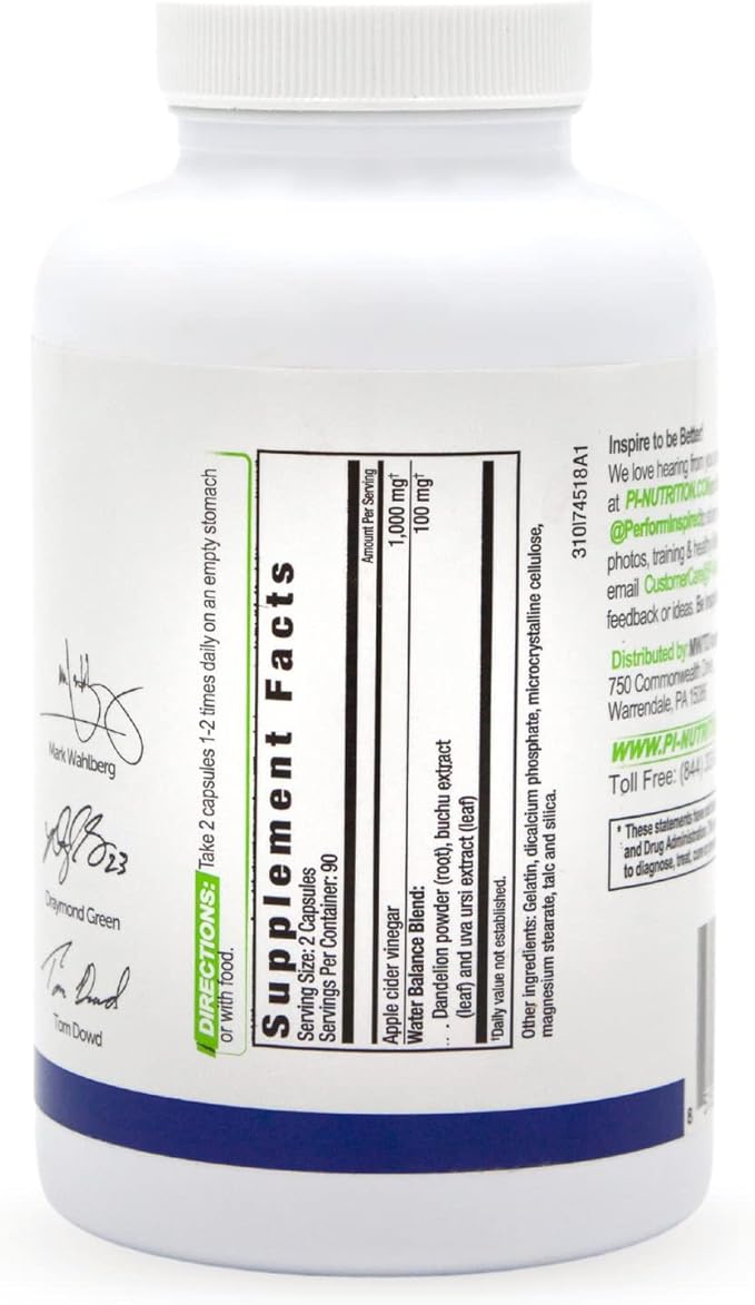 Performance Inspired Nutrition Apple Cider Vinegar Capsules – 1000mg – Supports - Image 6