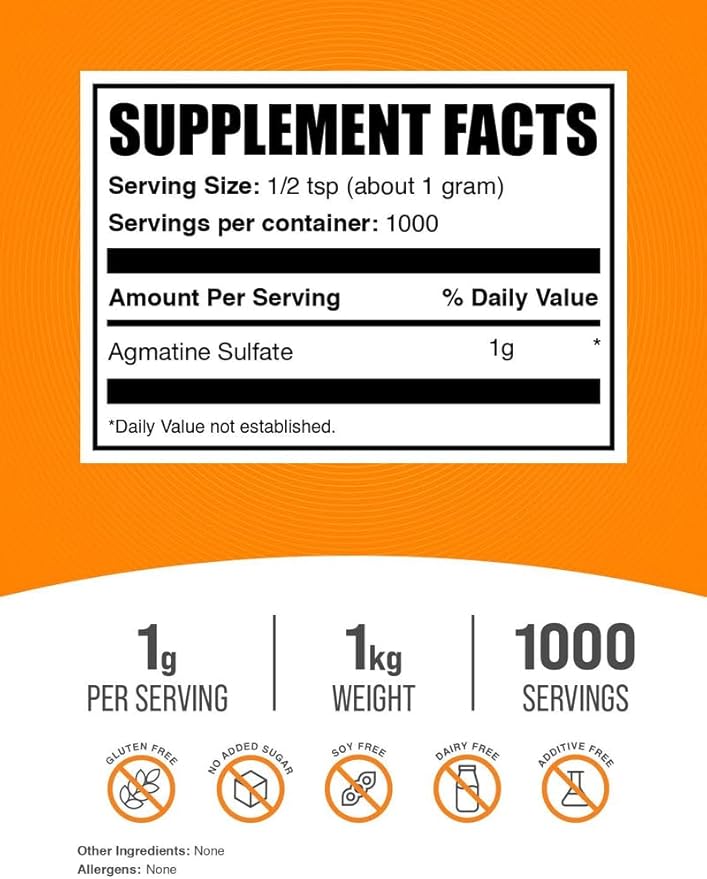 BulkSupplements.com Agmatine Sulfate Powder - Image 2