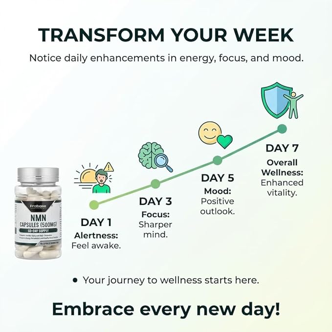 Probase Nutrition Longevity Pure NMN Capsules 60 Count - Image 2