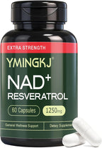 NAD+ Supplement with Resveratrol 1200mg – Nicotinamide Adenine Dinucleotide & by YMINGKJ