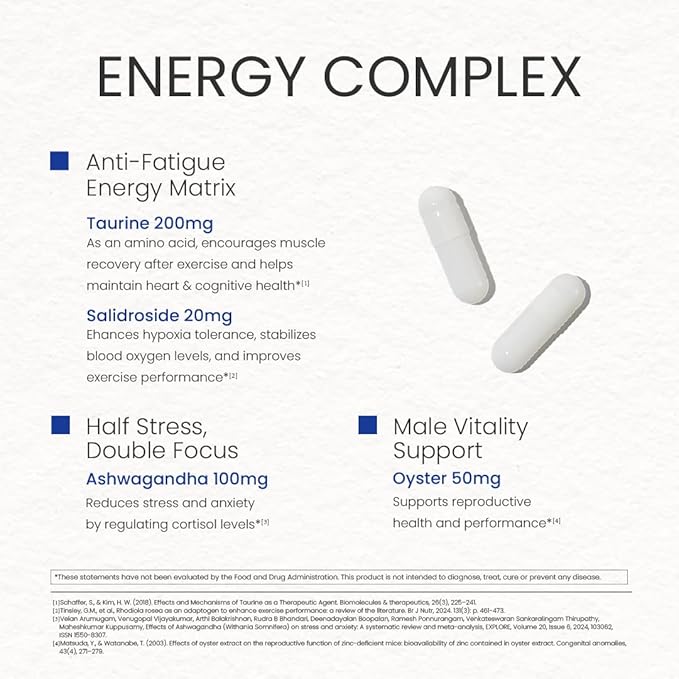 Men's Energy & Immune Complex, Energy Production, Fatigue Relief, Stress Support - Image 4