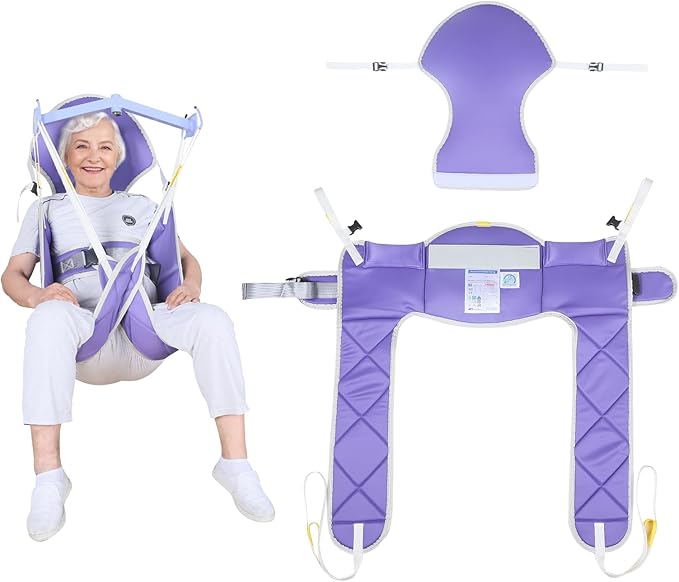 Patient Lift Sling, Medical Commode Patient Lift Aid Transfer Sling by EZAssistive