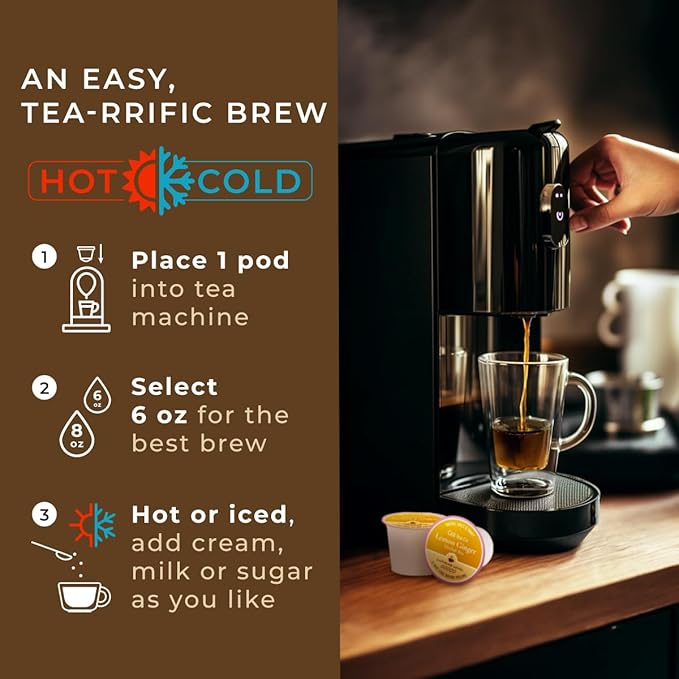 Gya Tea Co Lemon Ginger Herbal Tea Pod- Decaf Wellness Tea - Image 6