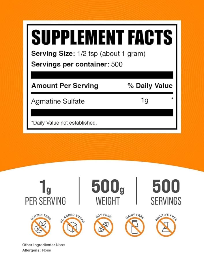BulkSupplements.com Agmatine Sulfate Powder - Image 2