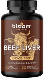 Grass Fed Beef Liver Supplement, 3000mg Bovine Liver Per Serving, Rich in by BloomHealth