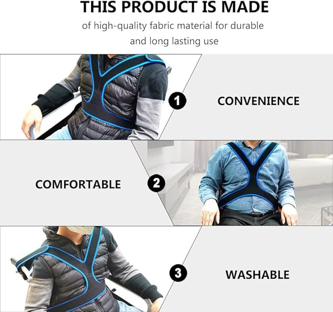 Healifty Seat Adjustable Breathable Chest Cross Positioning Anti-Slip Restraint - Image 5