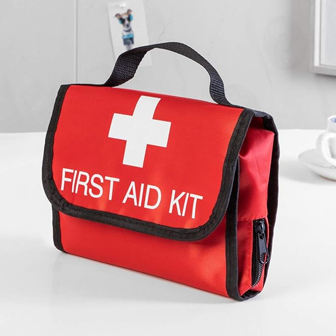 First Aid Bag First Aid Kit Empty Medical Storage Bag Red Trauma Bag - Image 5