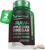 Herbtonics Raw Apple Cider Vinegar Capsules 1500mg by Herbtonics