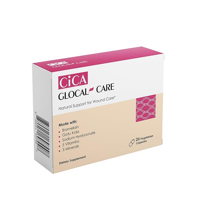 GlocalCare CICA Clinically Proven Wound Healing Supplement - Aids in Scar & by Glocal