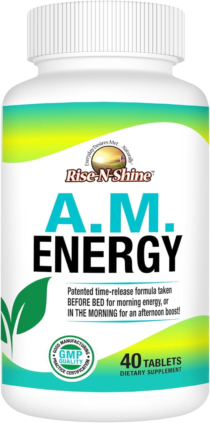 Rise-N-Shine A.M. Energy Supplement Time Release Caffeine by Rise-N-Shine