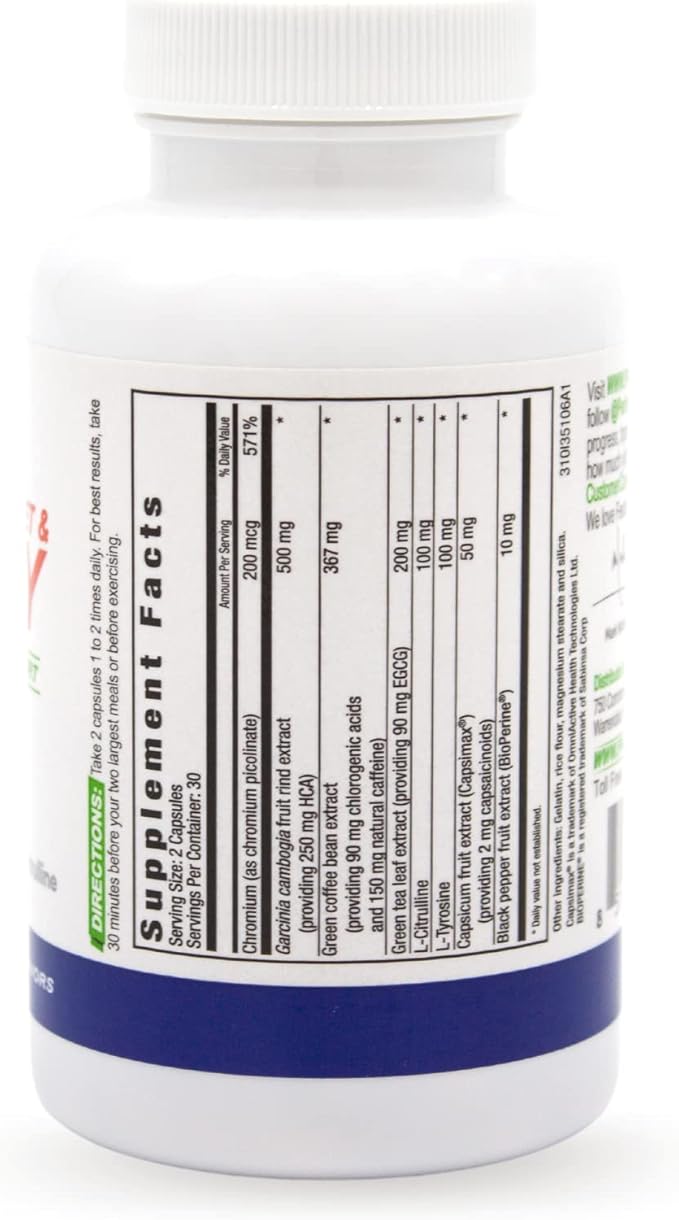 PERFORMANCE INSPIRED Nutrition Diet & Energy Capsules – Natural Green Coffee - Image 12