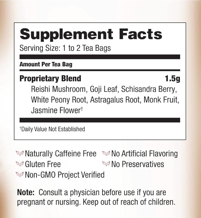 Bravo Tea Reishi Liver Health Herbal Tea Caffeine Free, 20 Tea Bags - Image 7