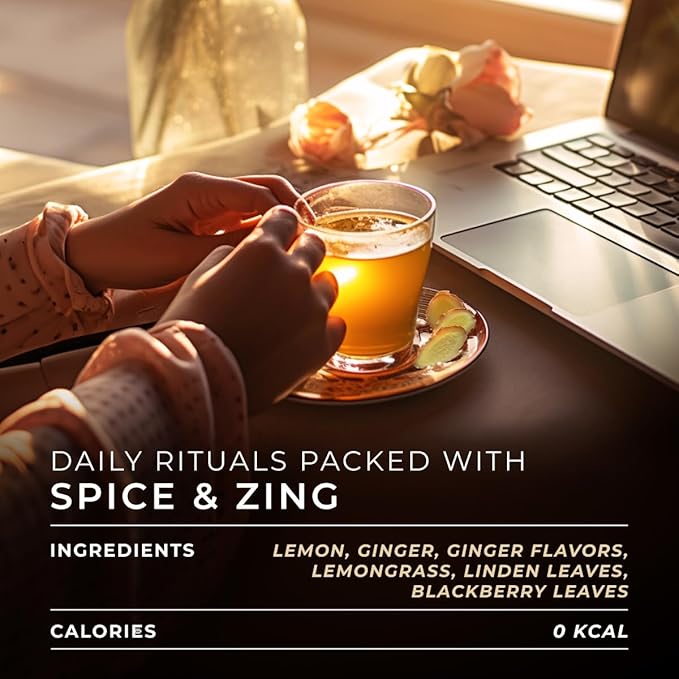 Gya Tea Co Lemon Ginger Herbal Tea Pod- Decaf Wellness Tea - Image 4