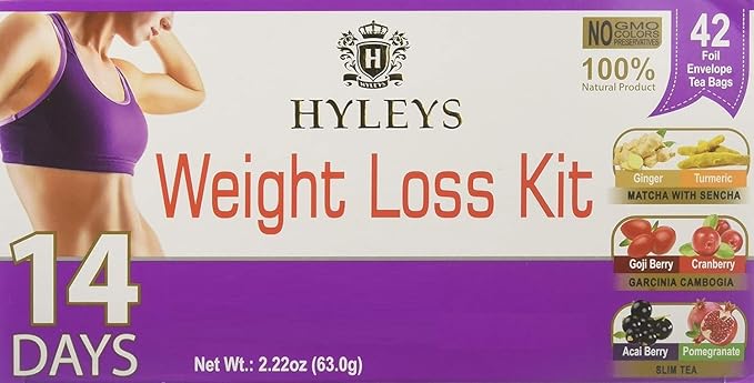 HYLEYS 14 Day Weight Loss Tea – 42 Tea Bags – Garcinia Cambogia, Matcha Green - Image 2