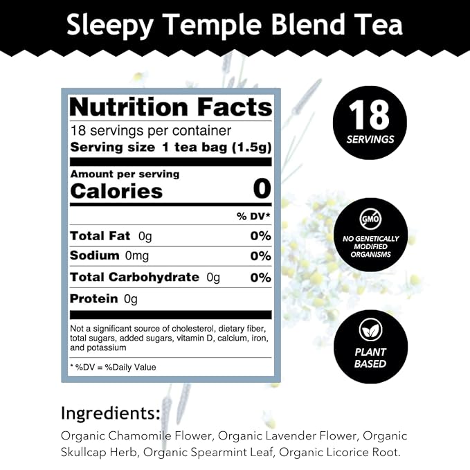 Buddha Teas - Sleepy Temple Blend - Organic Herbal Tea - - Image 2