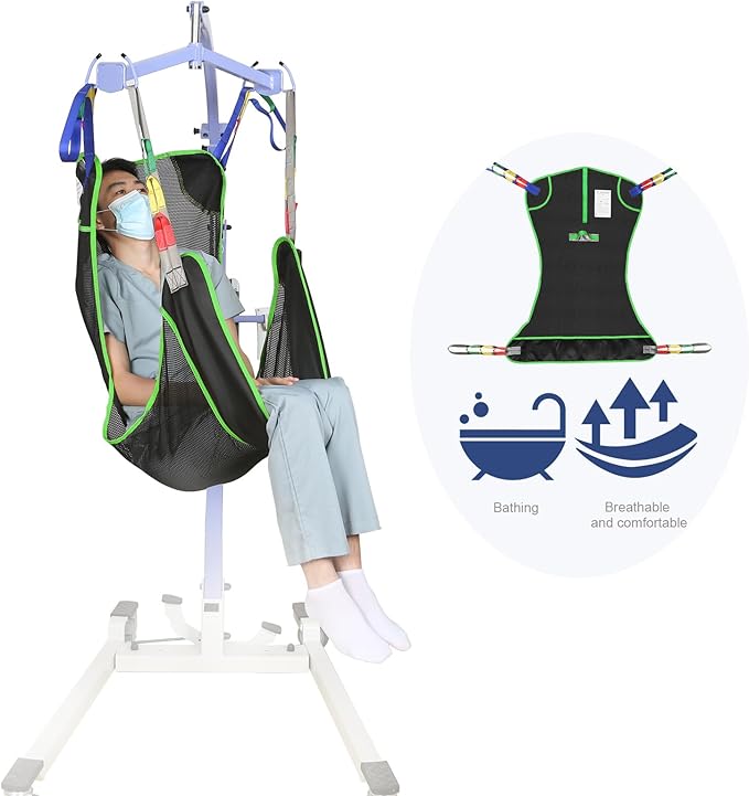 Universal Full Body Patient Lift Sling, Mesh Fabric Patient Sling Transfer and by EZAssistive