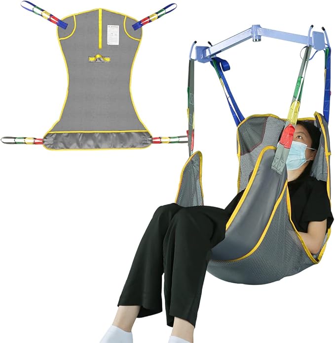 Universal Full Body Patient Lift Sling, Mesh U-Shape Transfer Sling by EZAssistive