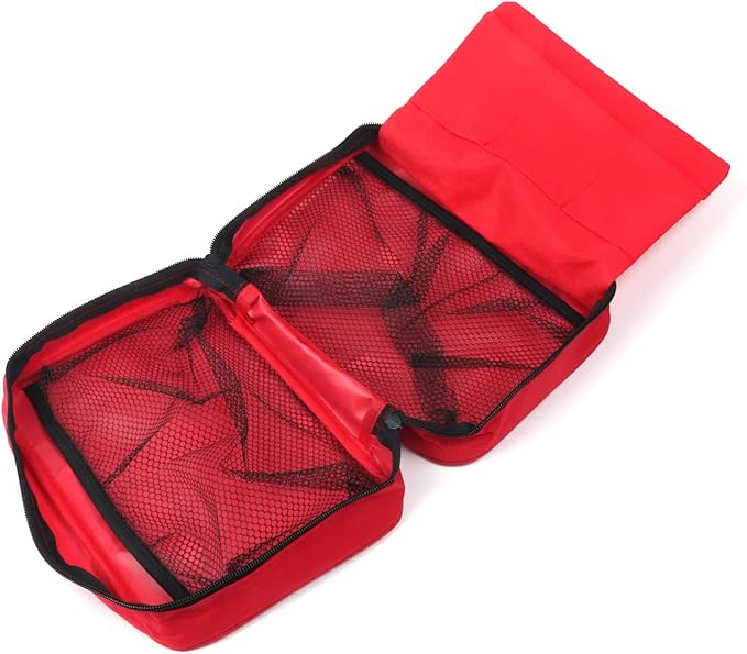 First Aid Bag First Aid Kit Empty Medical Storage Bag Red Trauma Bag - Image 4