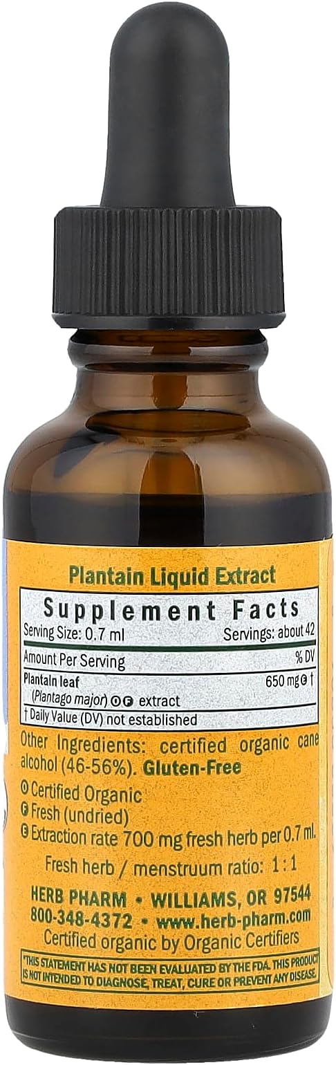 Herb Pharm Certified Organic Plantain Liquid Extract - Image 2