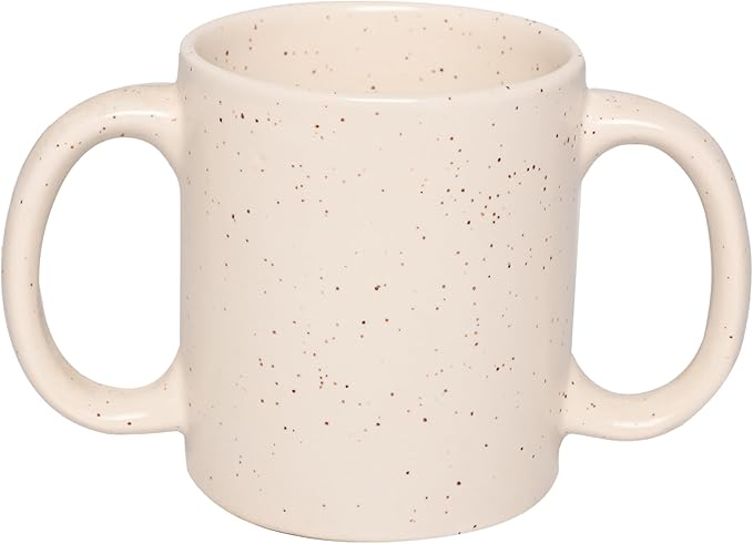 HealthGoodsIn Dual Handle Mug to Aid Tremors, MICROWAVE SAFE, 11.83 US Fl. Oz. by HealthGoodsIn