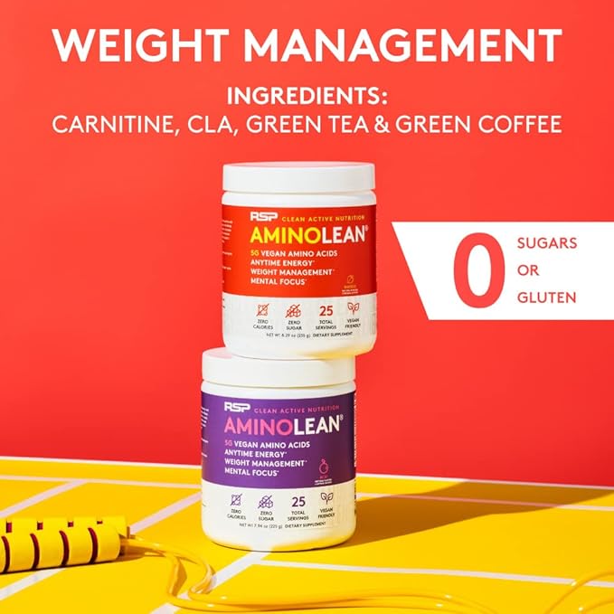 RSP NUTRITION AminoLean Natural Pre Workout Powder, Sucralose Free Amino Energy - Image 5
