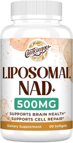 Liposomal NAD+ 500 MG Supplement, True NAD Plus Supplement, Superior Absorption by Caenciennes