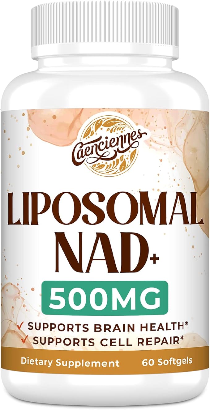 Liposomal NAD+ 500 MG Supplement, True NAD Plus Supplement, Superior Absorption by Caenciennes